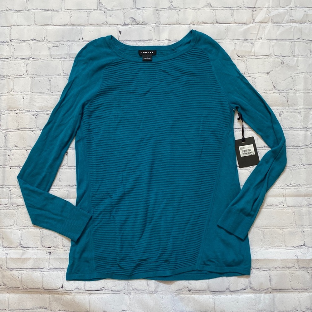 Trouvé Nordstrom teal long sleeve shirt